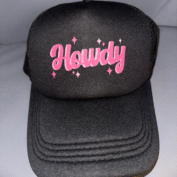 Cute “HOWDY” Black & Pink Trucker Hat - Picture 4 of 4
